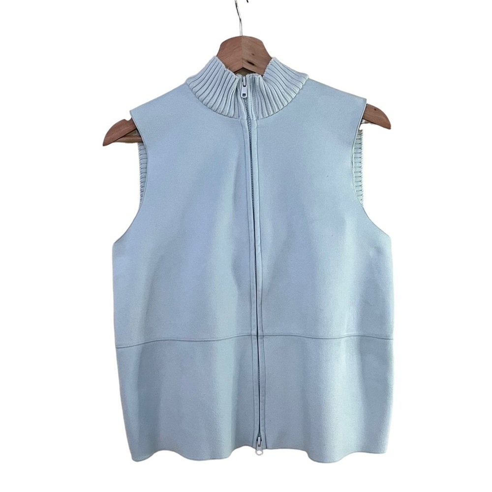 J. Jill Baby Blue Faux Suede Vest